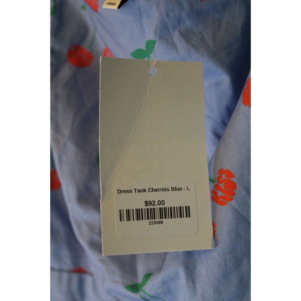 Pinch Boutique Dress Tank Cherries Blue Size Large NEW With Tags - Picture 7 of 10